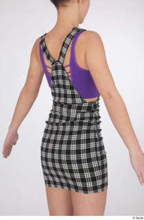 Jessie Clark casual dressed purple short bra top tartan check…